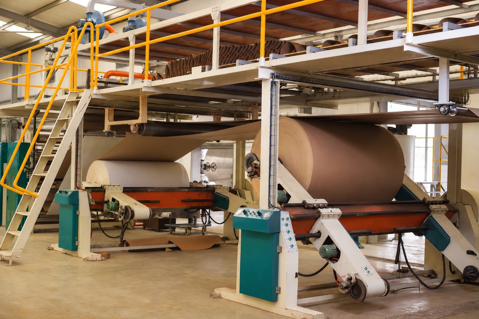 Linha de produção de cartão canelado